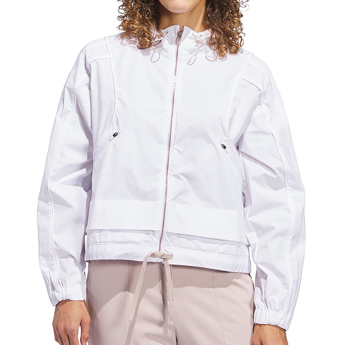 アディダスゴルフ◆ダブルジップ 撥水ジャケット◆ホワイト Sサイズ adidas アディダス ゴルフジャケット メンズ ゴルフウェア GOLF